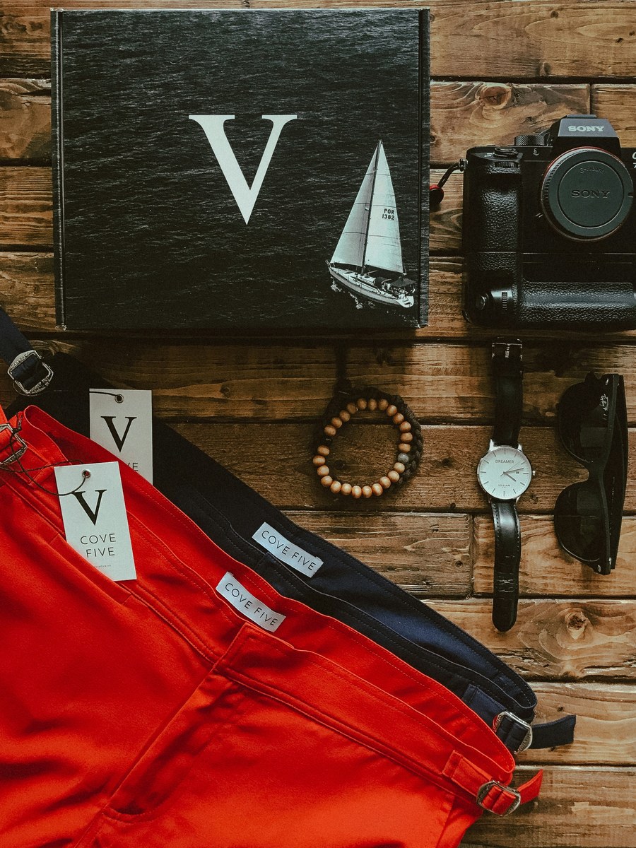 Consumer lifestyle brand flatlay.